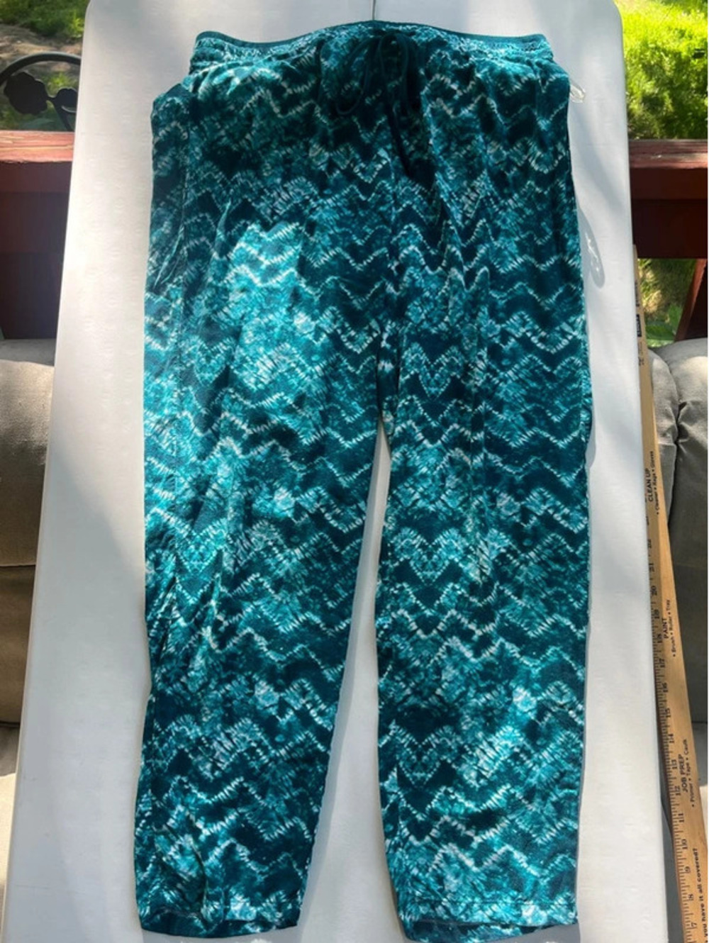Women’s medium sleepwear lounge pants aqua tie-dye comfortable
